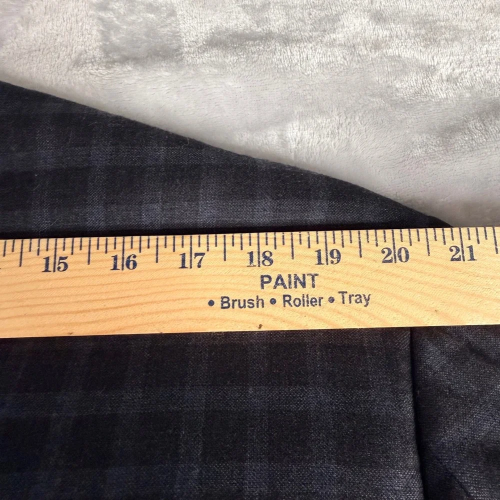 Marc New York Andrew Marc Mens 48XL Wool Sport Coat Blazer Plaid Leather Trim